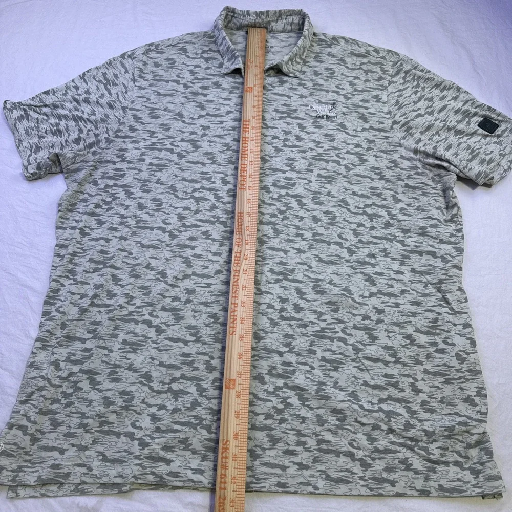 Adidas  CAMO Golf POLO SHIRT MENS 2XL Climalite  -  PERFORMANCE CAMO GREEN BLUE